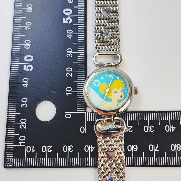 Disney Tinker Bell Silver-Toned Metal Band Watch New in Box - Picture 7 of 8